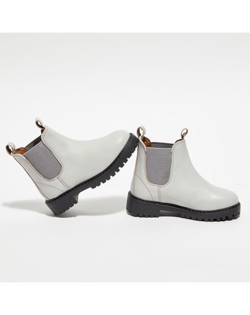 Chelsea boots en Cuir Poussin grises