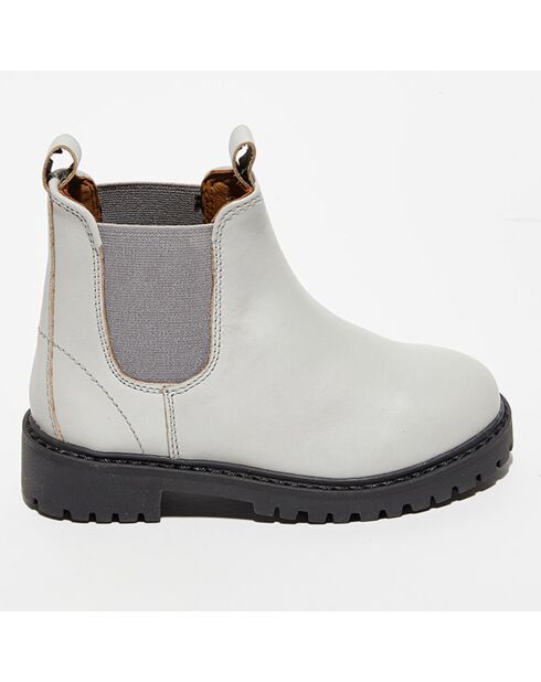 Chelsea boots en Cuir Poussin grises
