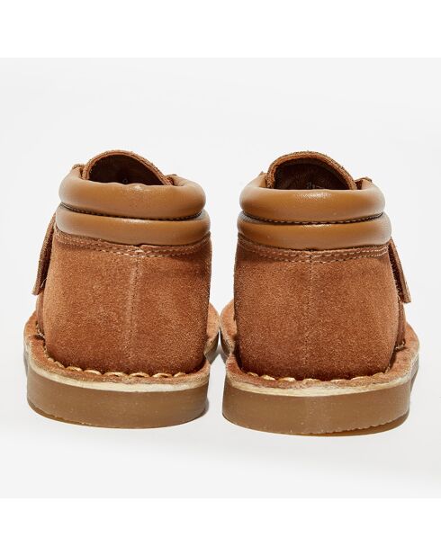 Stivaletti Camel Chouchou in pelle di velluto