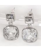 Parure Noha argenté/blanc