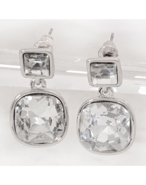 Parure Noha argenté/blanc