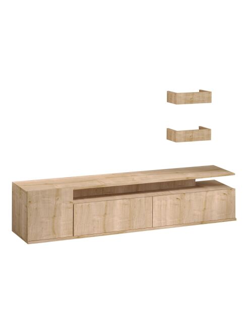 Mueble TV de madera Alika - 180x45x35 cm