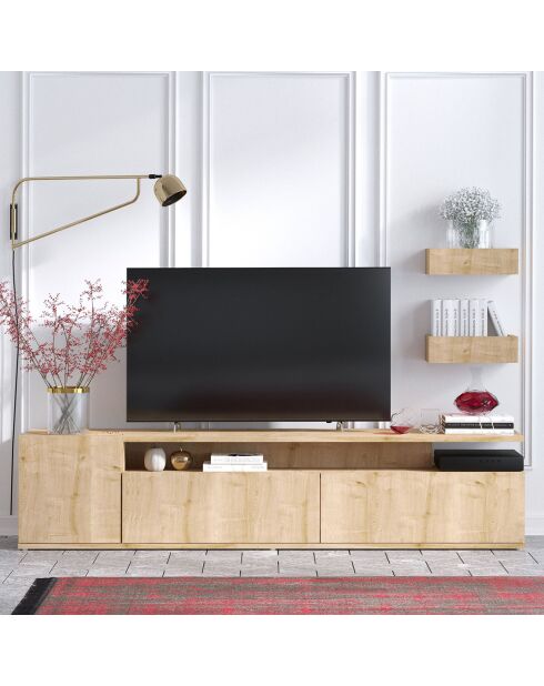 Mueble TV de madera Alika - 180x45x35 cm