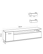 Porta TV Alika in legno - 180x45x35 cm