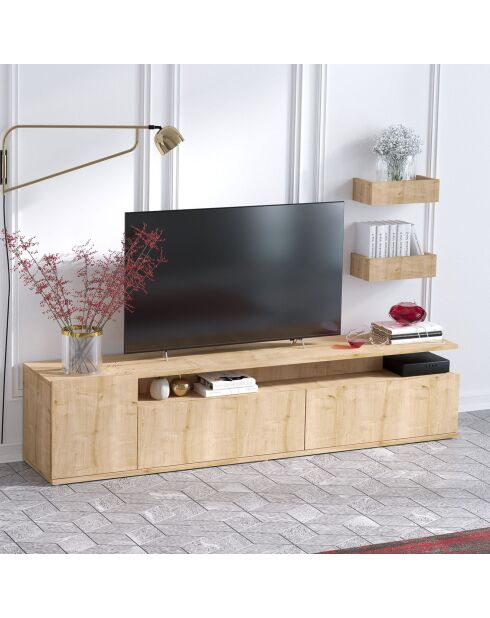 Mueble TV de madera Alika - 180x45x35 cm