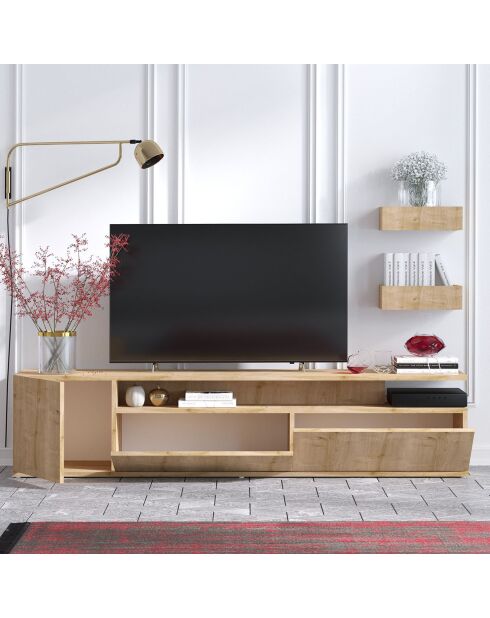 Mueble TV de madera Alika - 180x45x35 cm