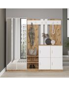 Meuble d'entrée DD9 bois - 187.2x180x37.5 cm