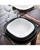 6 Assiettes creuses Carine blanches - D.21.2 cm