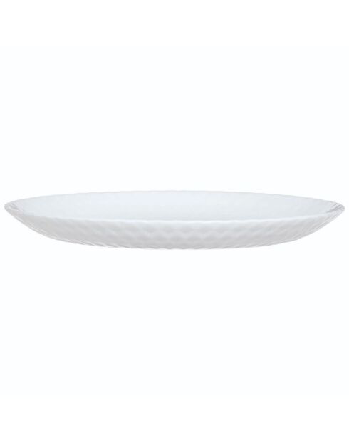 6 Assiettes à dessert Pampille blanches - D.19 cm