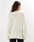 Pull en Laine mélangée Pain écru