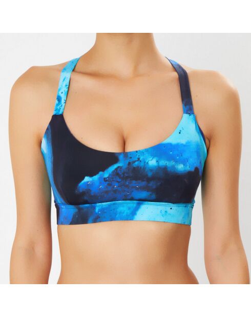 Haut de maillot Active Crop bleu