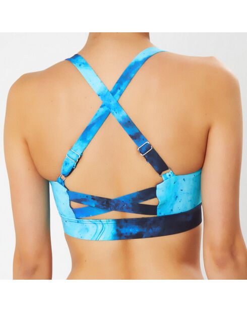 Haut de maillot Active Crop bleu