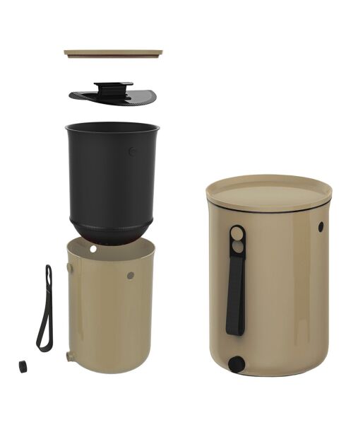 Composteur Bokashi Organko +1 kg d'activateur capuccino - 9.6L