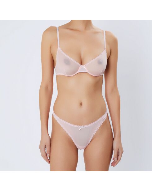 String en tulle blush