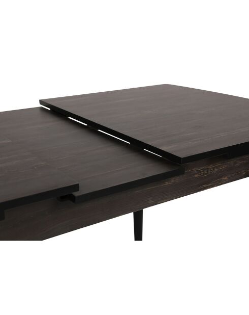 Table à manger inci noir -130+30x79x80 cm