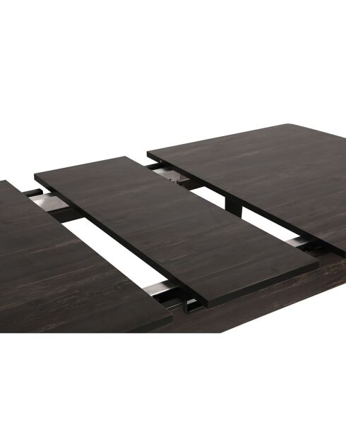 Table à manger inci noir -130+30x79x80 cm