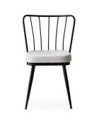 4 chaises yildiz noir/blanc - 43x82x42 cm