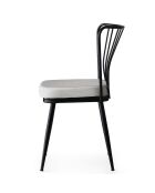 4 chaises yildiz noir/blanc - 43x82x42 cm