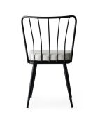 4 chaises yildiz noir/blanc - 43x82x42 cm