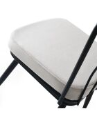 4 chaises yildiz noir/blanc - 43x82x42 cm