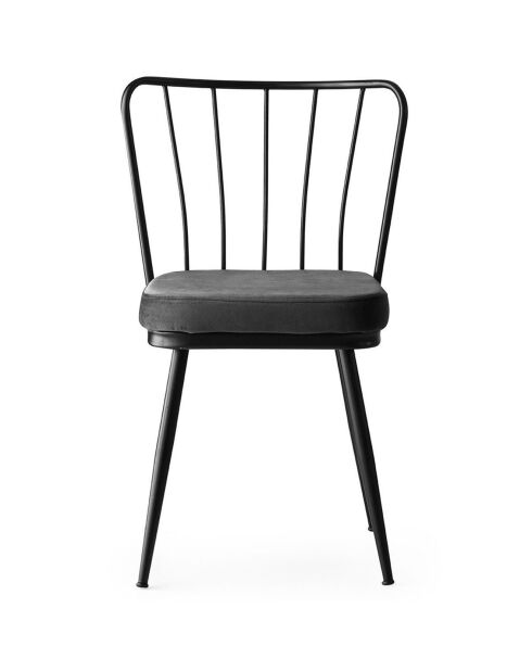 4 Chaises Yildiz noires - 43x82x42 cm