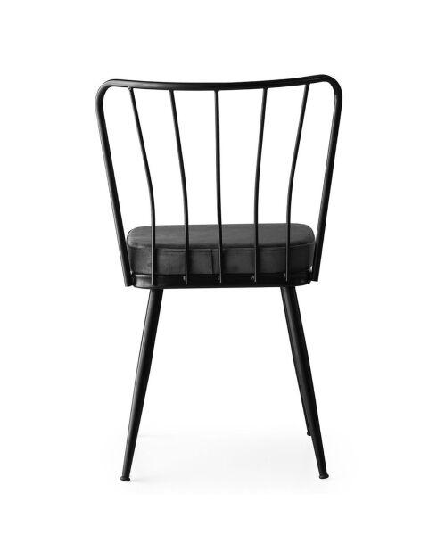 4 Chaises Yildiz noires - 43x82x42 cm