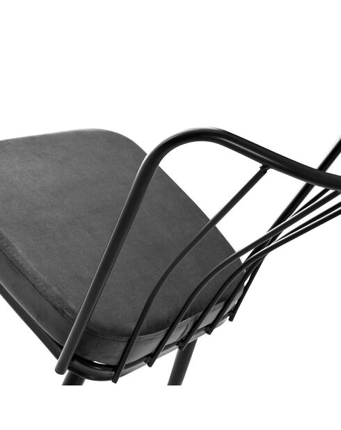 4 Chaises Yildiz noires - 43x82x42 cm