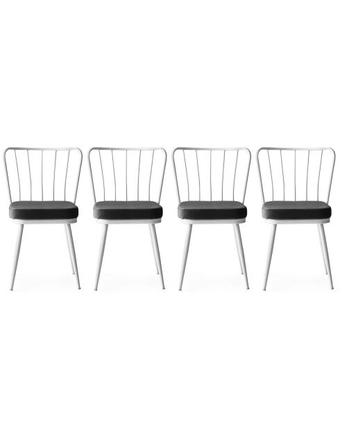 4 weiße Yildiz Stühle - 43x82x42 cm
