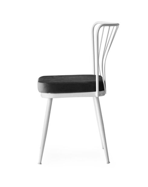 4 weiße Yildiz Stühle - 43x82x42 cm