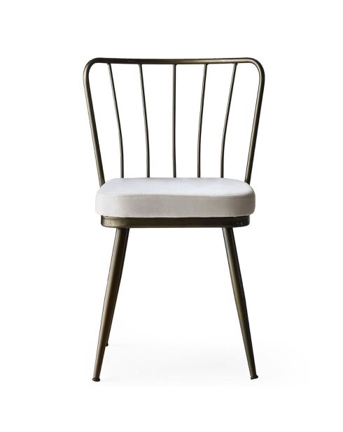4 Chaises Yildiz  blanc/noir - 43x82x42 cm