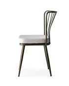 4 Chaises Yildiz  blanc/noir - 43x82x42 cm