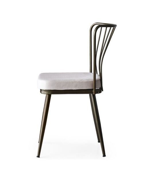 4 Chaises Yildiz  blanc/noir - 43x82x42 cm
