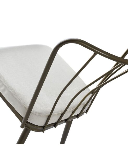 4 Chaises Yildiz  blanc/noir - 43x82x42 cm