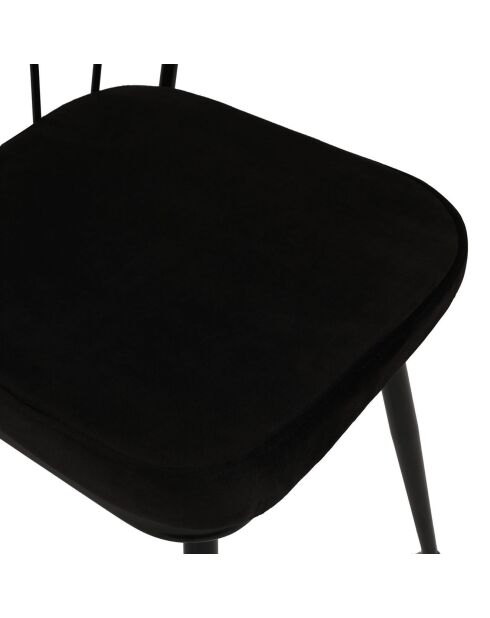 4 Chaises Yildiz noires - 43x82x42 cm