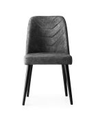 4 Chaises Dallas anthracite - 50x90x49 cm