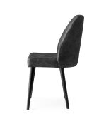 4 Chaises Dallas anthracite - 50x90x49 cm