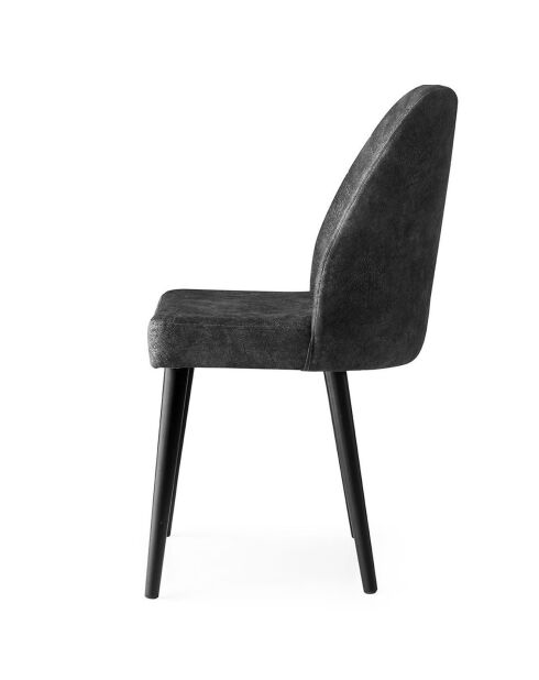 4 Chaises Dallas anthracite - 50x90x49 cm