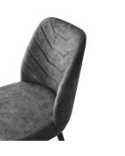 4 Chaises Dallas anthracite - 50x90x49 cm