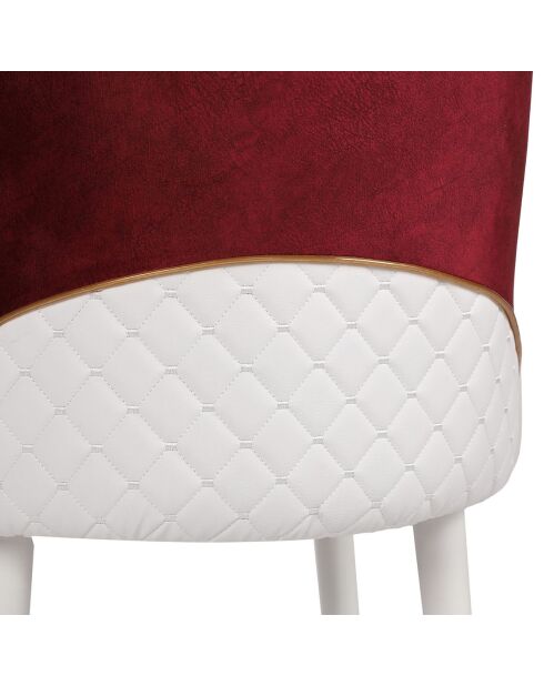 4 Chaises Nova rouge/blanc - 50x90x49 cm