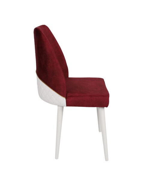 4 Chaises Nova rouge/blanc - 50x90x49 cm