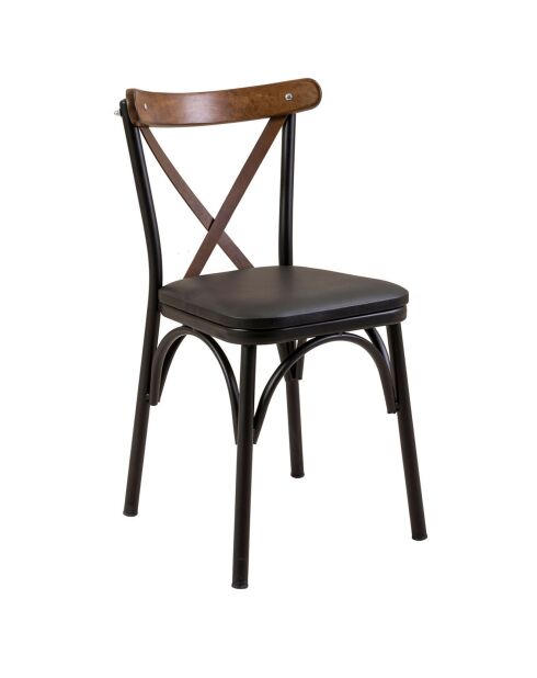 Table + 2 chaises OLV noir