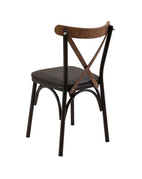Table + 2 chaises OLV noir