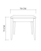 Table + 2 chaises OLV noir