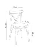Table + 2 chaises OLV noir