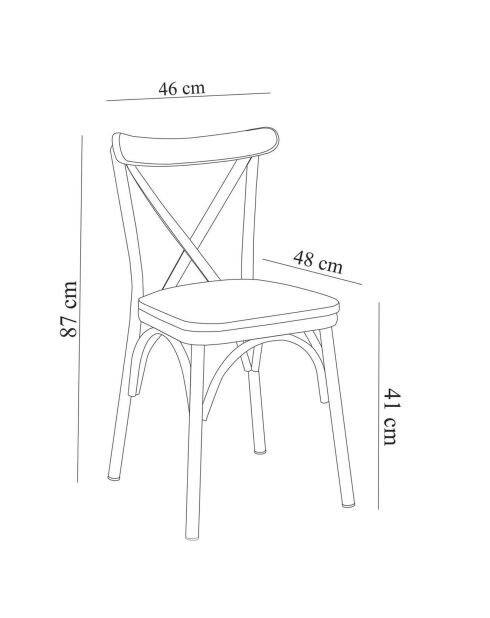 Table + 2 chaises OLV noir