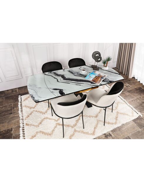 4 chaises dore noires - 54x86x55 cm