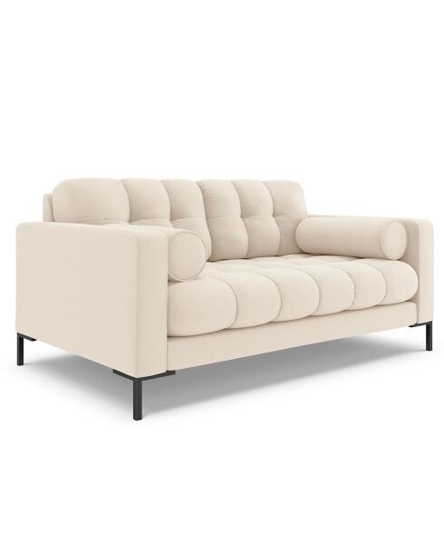 Canapé Bali 2 Places beige clair - 152x92x75 cm