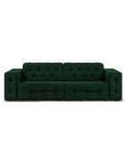 Canapé Velours Aldo 3 Places vert bouteille - 204x102x70 cm