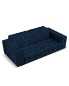 Canapé Velours Aldo 3 Places bleu roi - 204x102x70 cm