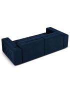 Canapé Velours Aldo 3 Places bleu roi - 204x102x70 cm